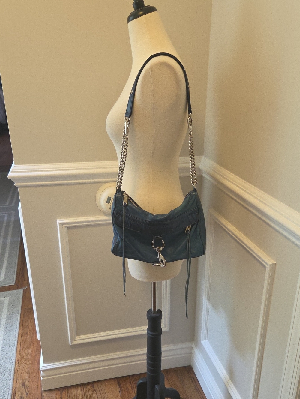 Rebecca Minkoff M.A.C. bag Teal Leather Bag with Chain Strap
